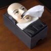 Tissue Box Waterproof Vintage Shakespeare Moai Pattern Tissue Box Easter Island Tissue Case Home easter decoration 2023