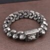 Stainless Steel Trendy Domineering Skull Bracelet for Men Vintage Gothic Skull Bangles Punk Rock Motorcycle Amulet Jewelry Gifts
