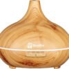 Oil Diffuser | 550Ml Diffusers for Essential Oils with Cleaning Kit & Measuring Cup, 18 Hour Runtime, 16 LED Light Settings & Auto Power off (Natural Oak)
