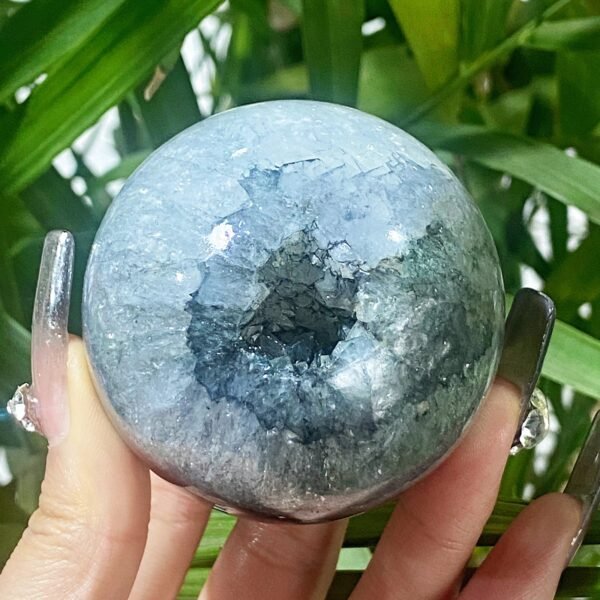 Black silk agate ball Home decoration