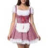 German Beer Festival Costume Halloween Adult Women Dress Oktoberfest Uniform Fancy Party Cosplay Dress Low Neck Uniform Set