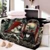 3D Custom Nap Blanket  Super Soft Cozy Velvet Plush Throw Blanket Bedspread Floral Skull Modern Line Art Sherpa Travel CB68