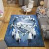 3D Wolf Floor Mats Rug Carpet Living Room Doormat Plush Non-slip Chair Mat bathroom Carpet