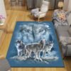 3D Wolf Floor Mats Rug Carpet Living Room Doormat Plush Non-slip Chair Mat bathroom Carpet