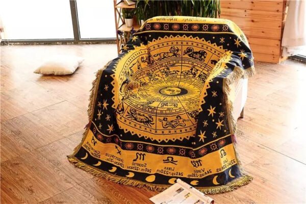 3Size Constellation Large sofa blanket Cotton Tablecloth Astrology Gift