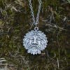 Wicca Celtic Green Man Pentagram Pendant woman necklace