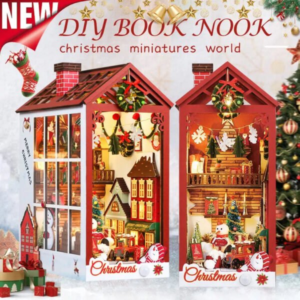 【HOT SALE/ the BEST GIFT/EXQUISITE Decorations/Magic Pharmacist】Cutebee DIY Book Nook Kit Miniature House Magic Pharmacist Gift Ideas Bookshelf Insert for Birthday Gift with Cover