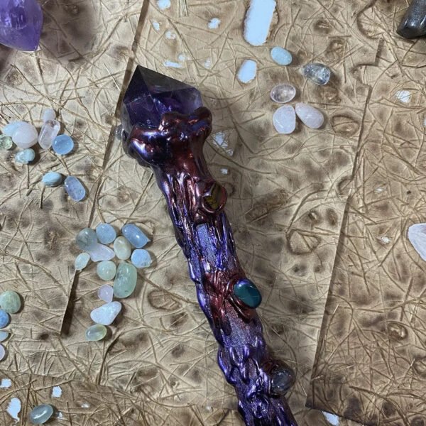 Crystal Magic Witch Wands Pagan Wizard Natural Raw Stones Quartz Power Mineral Witchcraft Wicca Altar Pendulum Home Decoration