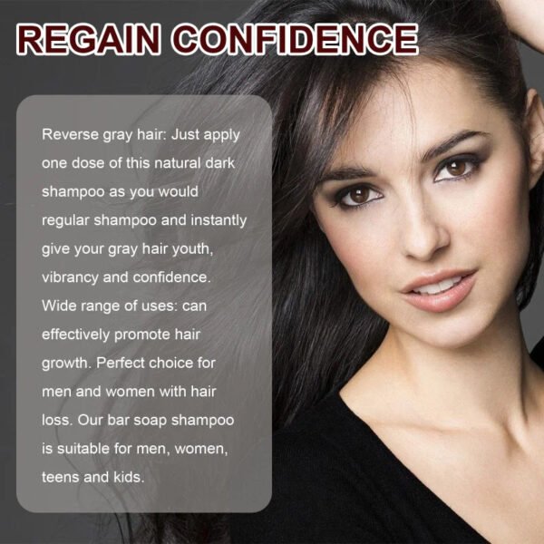 Polygonum Hair Darkening Shampoo Soap Bar Repair Gray White Hair Color To Black He Shou Wu Essence Hair Soap