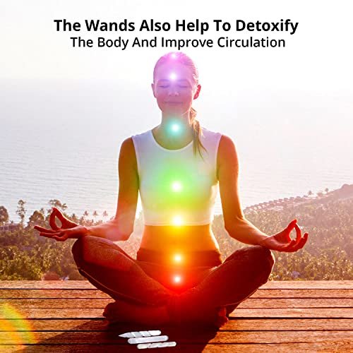 Himalayan Glow 1063 WBM Selenite Healing Crystals, 2 Wands with Single Massage Stick – 3 Count