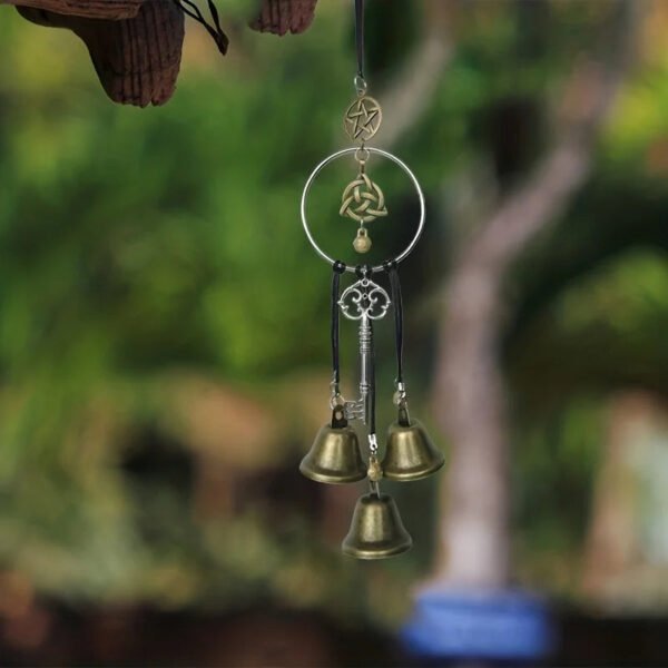 Witch bell doorknob hanging decorative wicker wind chime home decoration