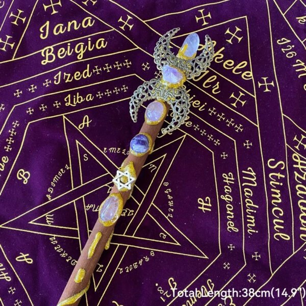 Natural Crystal Magic Witch Wands Stones Rose Quartz Pagan Wizard Power Mineral Witchcraft Wicca Altar Pendulum Home Decoration