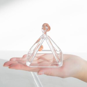 3inch Clear Quartz Crystal Singing Pyramid+Mallet Excellent Sound| |