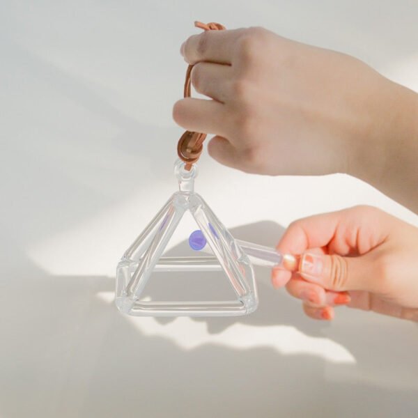 3inch Clear Quartz Crystal Singing Pyramid+Mallet Excellent Sound| |