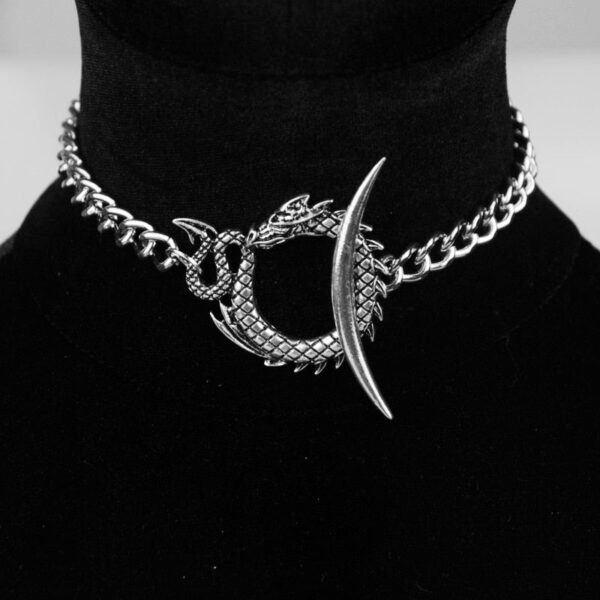 3type Witch Ouroboros Snake Serpent Necklace Dragon Pendant Mythology Gothic Pagan Witchy Occult Jewelry