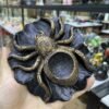 4.7Inch Figurine Giant Life Like Spider Collectible Display Lotus Leaf Resin Ornament Crystal Ball Base Holder for 4-10cm Sphere