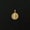 18K Gold Portrait Coin Cross Peach Heart Angel Charms Vintage Pendant b