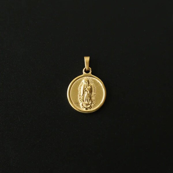 18K Gold Portrait Coin Cross Peach Heart Angel Charms Vintage Pendant b