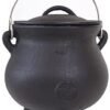 Home Decor~Something Different Cast Iron Cauldron with Pentagram, Black, 12 cm