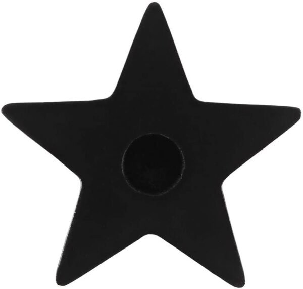 Home Decor~Star Pentagram Design Black Mini Spell Candle Holder