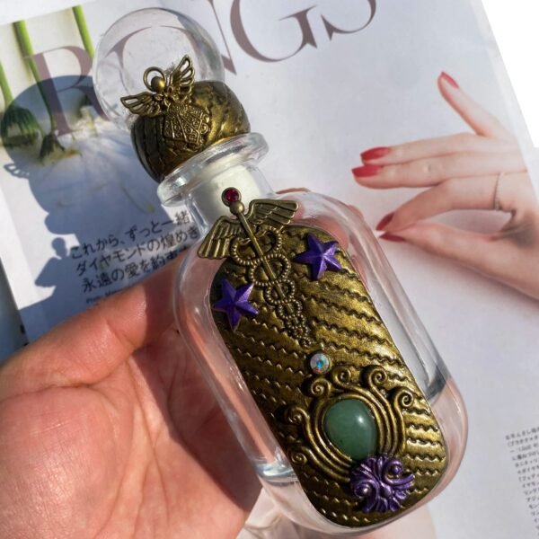 Natural Clear Quartz Crystal Sphere Lid Hot Selling Magic Glass Bottle Special Jewelry Gift For Decoration