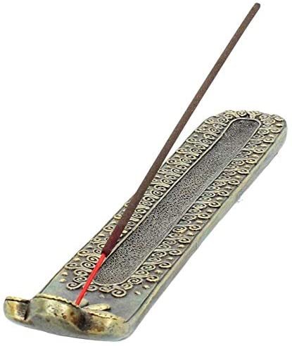 Light Collection~Inner Peace 26cm Pack of 2 Incense Holders/Burners, Resin, Green