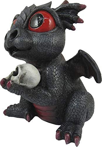 Magicun  Collection~World of Wonders Grave Yard Series Dreamland Dragons | Collectible Dragon Figurine with Birth Certificate | Fantasy Home Decor Accent | 6inch Dragon Statue - Carnelian