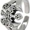 Sterling Silver Celtic Raven Pentacle Toe Ring