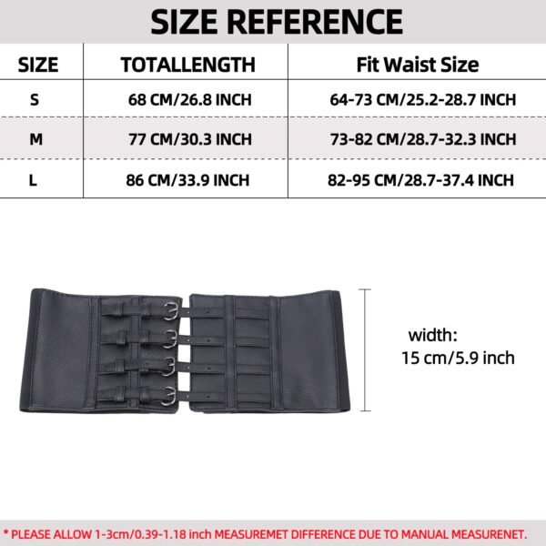 Retro four Buckles Fashion Raist Decorative Women's Wide Elastic Girdle Appear Slim Wear outside Waistband Corset For Ladies