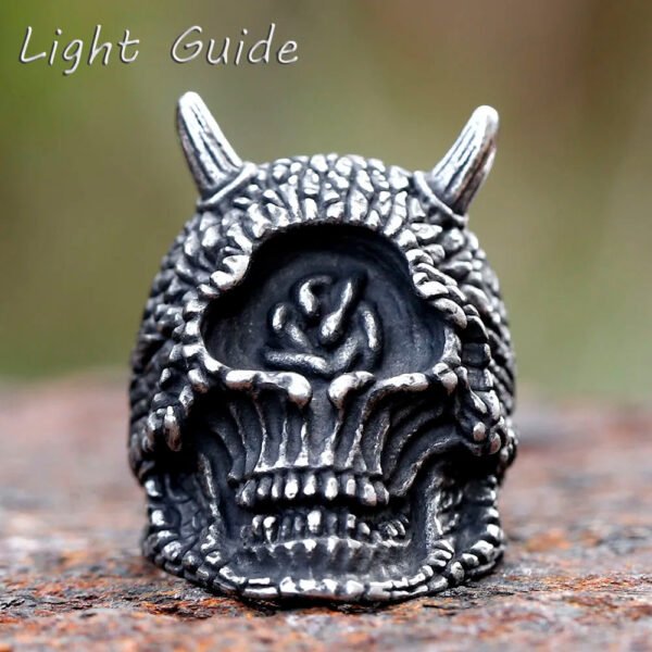 New Gothic Retro devil cyclops Skull Ring 316L Stainless Steel Rings For Men Party Jewelr