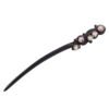 TOP SEWING Ebony Double-faced Jade Sword Hairpins Handmade Carved Wooden Hair Sticks for Women Chinese Hair Chopsticks for Long hair A