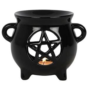 Something Different Pentagram Cauldron Oil Burner (One Size) (Black)