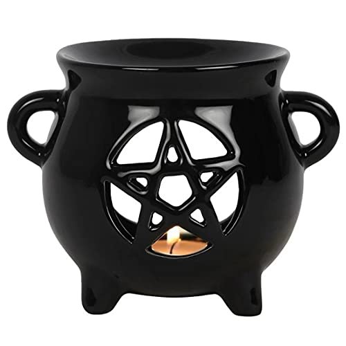 Something Different Pentagram Cauldron Oil Burner (One Size) (Black)