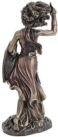 Magic  Collection~8 5/8 Inch Santeria Orishas Obba River Goddess Cold Cast Resin Bronze Finish Statue Shrine Idol