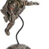 Magic  Collection~6 1/8 Inch Zero G Astronaut Moon Landing Space Walk Cold Cast Resin Bronze Finish Statue Home Decor