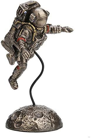 Magic  Collection~6 1/8 Inch Zero G Astronaut Moon Landing Space Walk Cold Cast Resin Bronze Finish Statue Home Decor