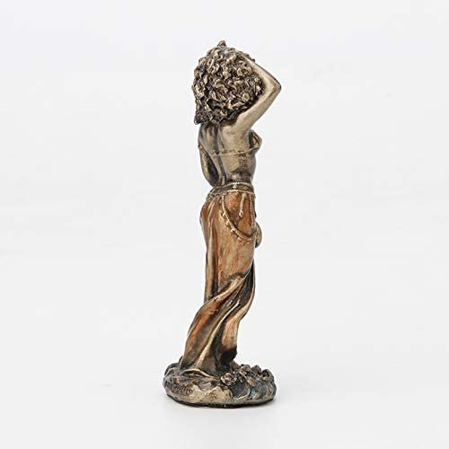 Magic  Collection~3 1/2 Inch Oshun Santeria Orisha Goddess of Love, Beauty and Marriage Cast Resin Hand Painted Antique Bronze Finish Statue Home Decor