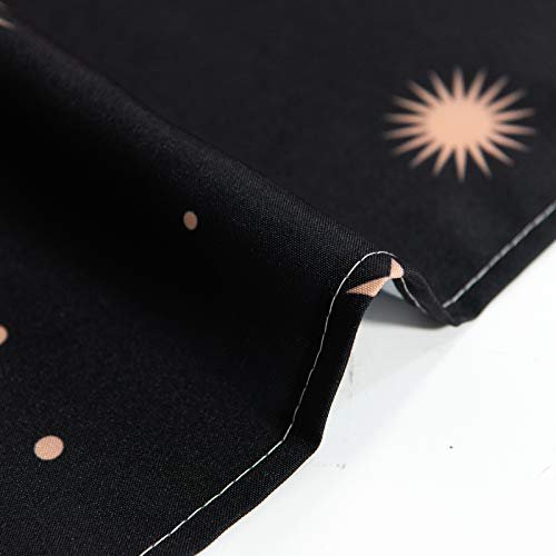 Zodiac Constellation Fabric Shower Curtain, Blush Sun and Moon Phrase Bathroom Shower Curtain Sets