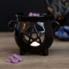 Something Different Pentagram Cauldron Oil Burner (One Size) (Black)