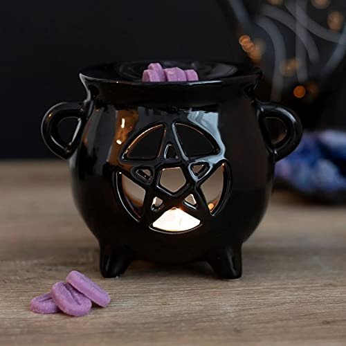 Something Different Pentagram Cauldron Oil Burner (One Size) (Black)