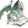 Magic  Collection~Blue Green Snow Dragon Statue Hand Painted Fantasy Figurine Collectible