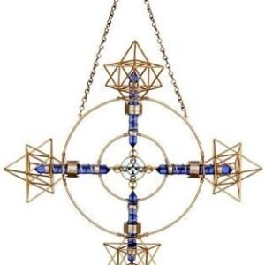 Crystal Healing Tool - Planetary Earth Solar Form - Gold