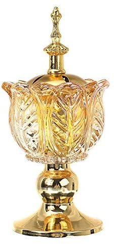 Witchcraft~Foviza Arabian Incense Burner Holder for Bakhoor Oud Incense Sticks,Crystal Frankincense Resin Burner,Home Decor