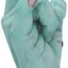 Dark Collection~Franken Rock Frankenstein Heavy Metal Horns Figurine, Polyresin, Green, One Size