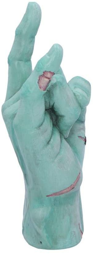 Dark Collection~Franken Rock Frankenstein Heavy Metal Horns Figurine, Polyresin, Green, One Size