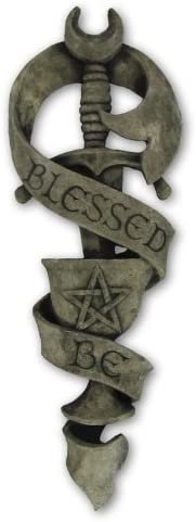 Magicun Altar~Chalice and Blade Wall Plaque Stone Finish