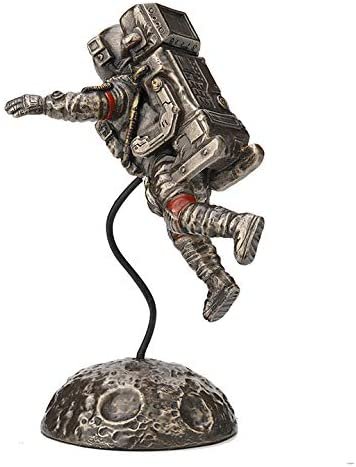 Magic  Collection~6 1/8 Inch Zero G Astronaut Moon Landing Space Walk Cold Cast Resin Bronze Finish Statue Home Decor