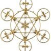 Crystal Healing Tool - Planetary Sky Shambhala Star - Gold-Fill Wire