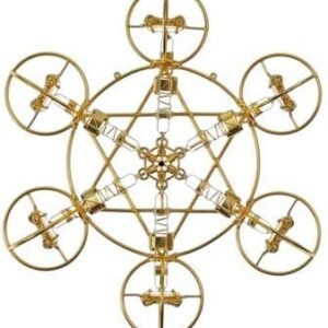 Crystal Healing Tool - Planetary Sky Shambhala Star - Gold-Fill Wire