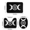 Triple Moon Goddess Decal Pentacle Wicca Pagan Witch Bathroom Rug Mat